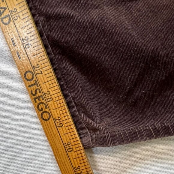 Liz Claiborne Women's Audra Corduroy Pants Straight Leg Size 12 Dark Brown Solid - Picture 8 of 10